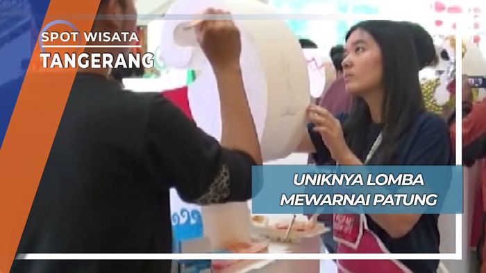 Uniknya Lomba Mewarnai Patung, Tangerang