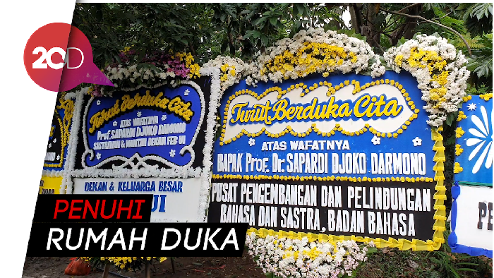 Karangan Bunga Jokowi hingga Anies Baswedan untuk Sapardi Djoko Damono