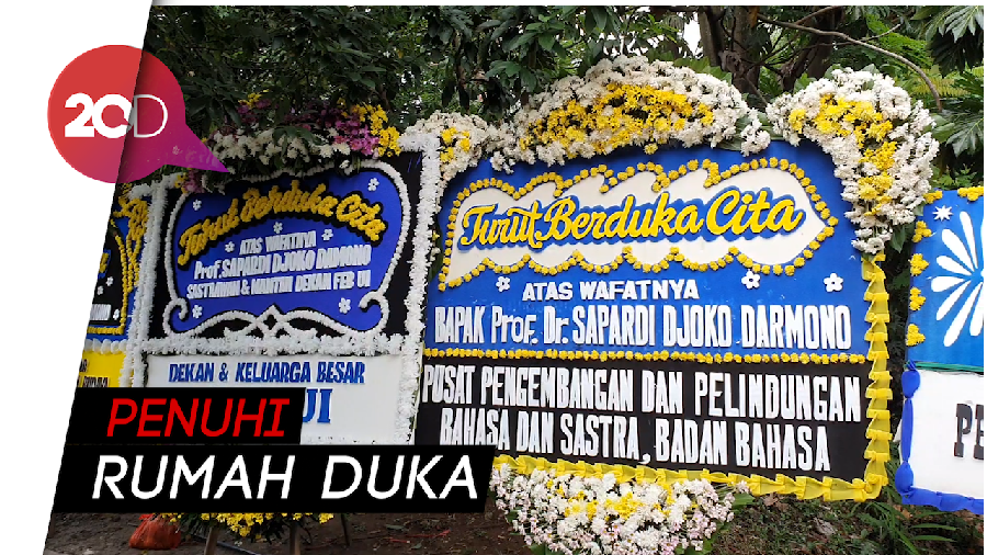 Karangan Bunga Jokowi hingga Anies Baswedan untuk Sapardi Djoko Damono