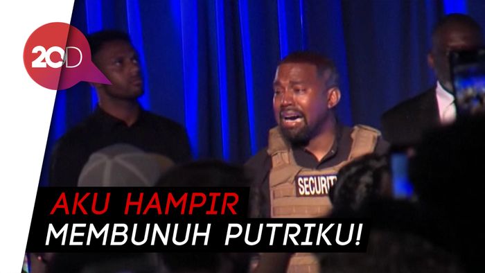 Tangis Kanye West Pecah saat Pidato Pertama Kampanye Pilpres AS