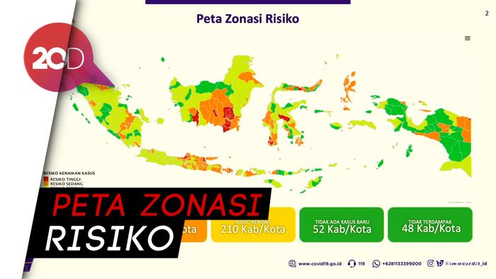 Perubahan Peta Zonasi Daerah Terdampak Corona di Indonesia