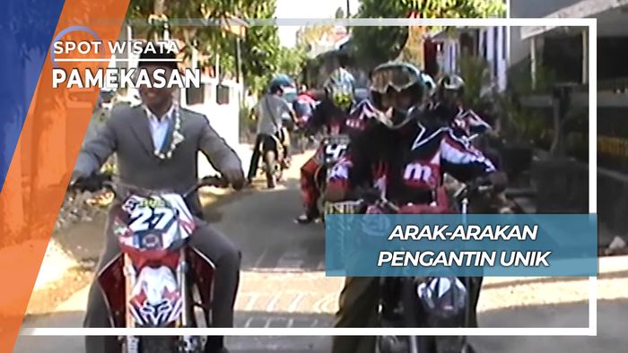Arak-arakan Pengantin Motor Trail Pamekasan