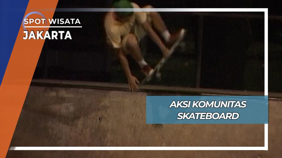 Asik Aksi Komunitas Skateboard TMII Jakarta