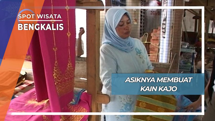 Cara Unik Tenun Benang Emas Kain Kajo Bengkalis