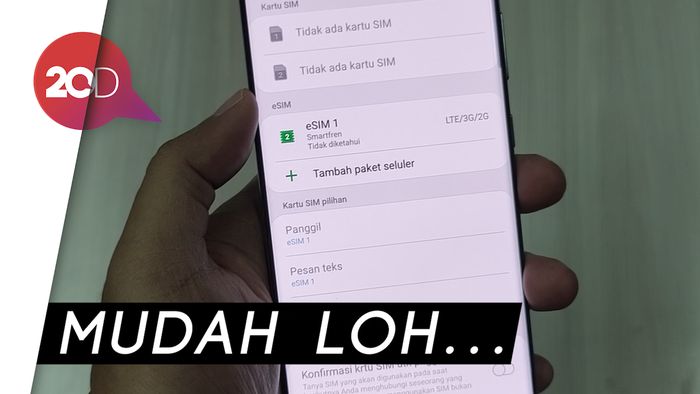 Tutorial Pasang eSIM Smartfren di Galaxy S20 Cs