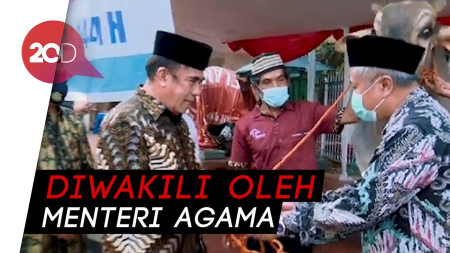 Presiden Jokowi dan Wapres Maruf Serahkan Hewan Kurban ke Masjid Istiqlal