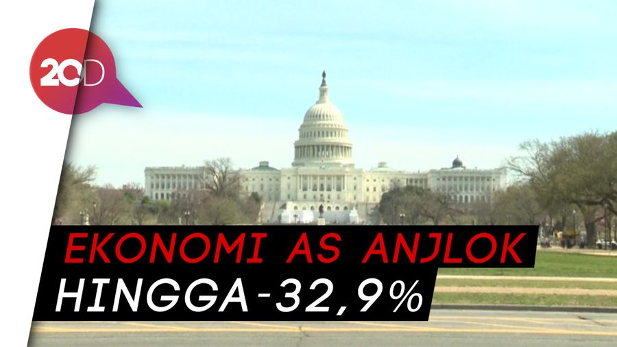 Ekonomi AS Anjlok, Terburuk Sejak Perang Dunia II