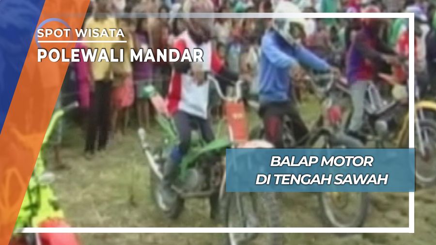 Balap Motor Di Tengah Sawah, Polewali Mandar