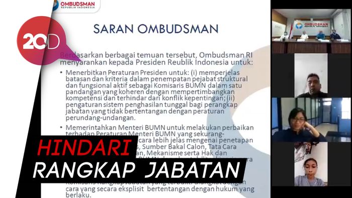 Surati Jokowi, Ombudsman Minta Aturan Pejabat BUMN Diperketat