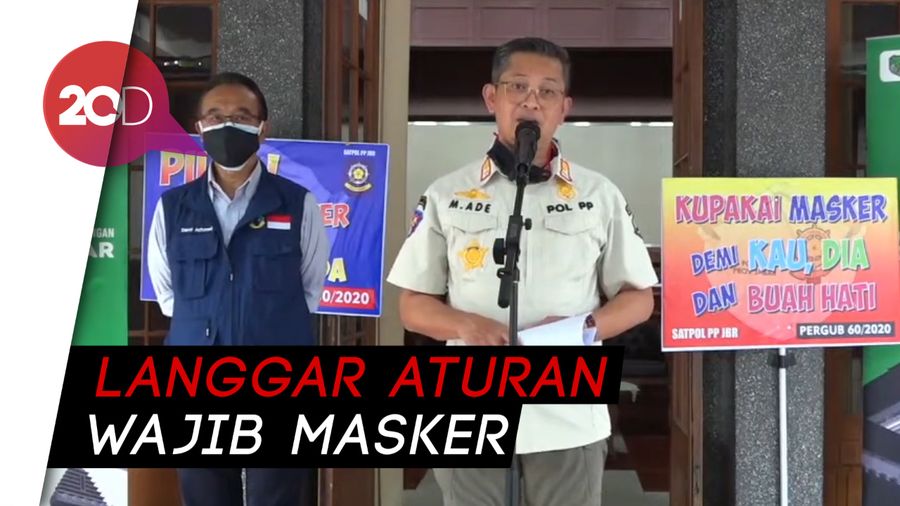927 Warga Jabar Tak Bermasker Diciduk Pol PP, Mayoritas Beralasan Lupa