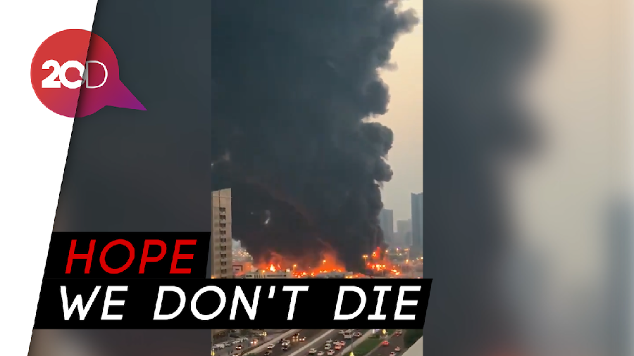 Pasar Ajman Uni Emirat Arab Terbakar Hebat, Netizen Kirimkan Doa