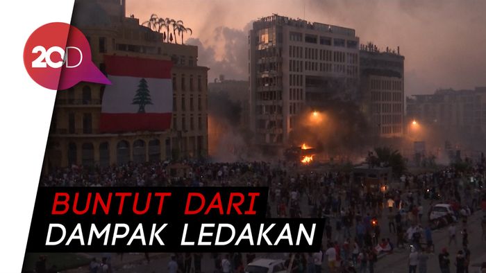 1 Polisi Tewas dan Ratusan Demonstran Terluka dalam Demo Ricuh di Lebanon