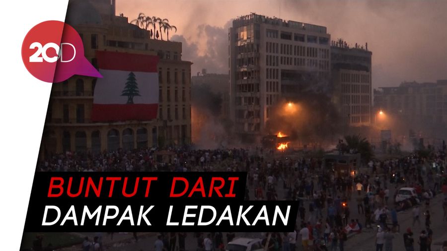 1 Polisi Tewas dan Ratusan Demonstran Terluka dalam Demo Ricuh di Lebanon