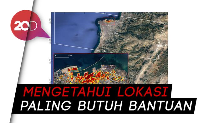 Peta Kerusakan Akibat Ledakan Lebanon yang Dirilis NASA
