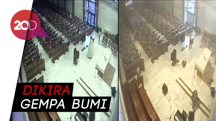 Terjadi saat Misa, Ledakan di Lebanon Terekam CCTV Gereja