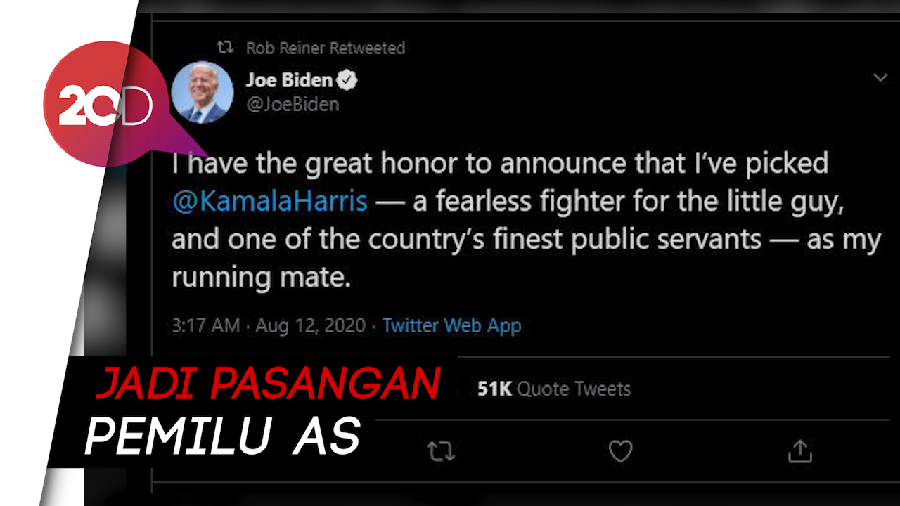Joe Biden Pilih Kamala Harris, Taylor Swift-LeBron James Nyatakan Setuju