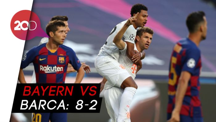 Serangan Ganas Bayern Robek Gawang Barcelona 8 Gol