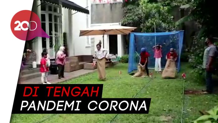 Keceriaan Keluarga JK Gelar Lomba di Rumah
