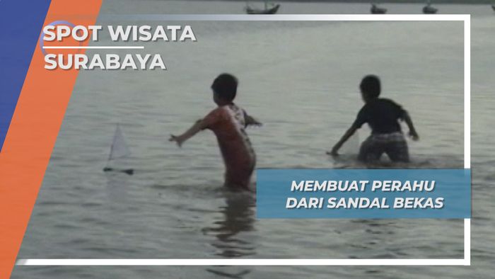 Kreasi Unik Membuat Perahu dari Sandal Bekas, Surabaya