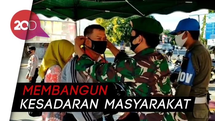 Penerapan Denda Warga Tak Bermasker, Kodim 1404 Pinrang Bikin Masker Point