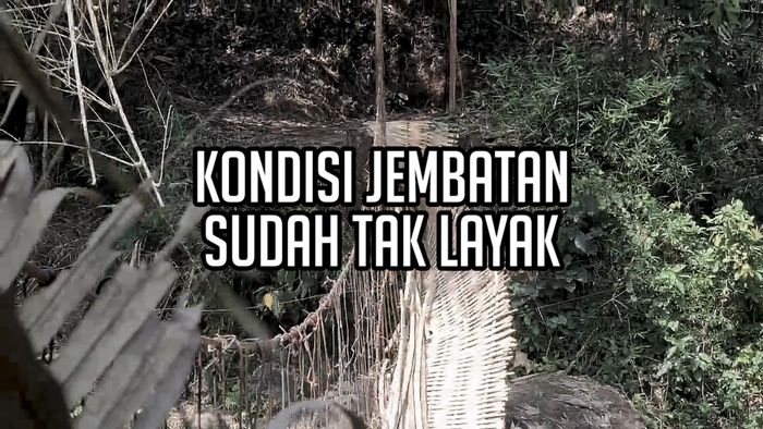 Penampakan Jembatan Gantung di Sukabumi yang Putus, Kondisinya Memprihatinkan! 