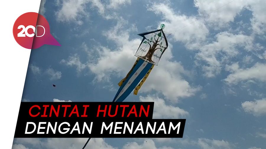 Layangan Raksasa di Pacitan Kampanyekan Cintai Hutan