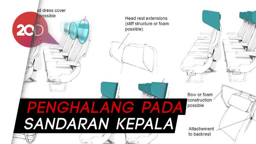 Tampilan Inovasi Kursi Pesawat untuk Tangkal Penyebaran Covid-19