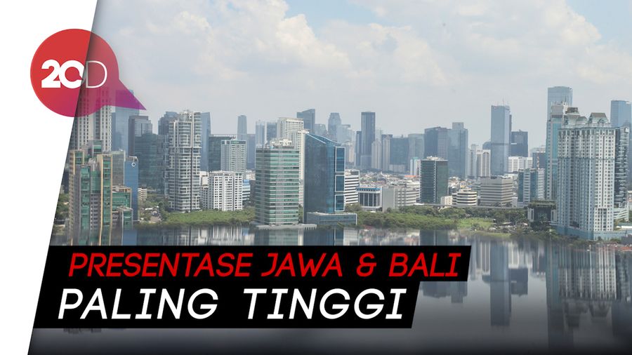 Perbandingan Jumlah Kasus Covid-19 di 5 Pulau Besar Indonesia