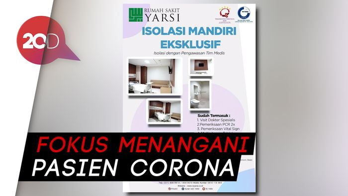 Heboh Paket Isolasi Mandiri Rp 17 Juta, Ini Kata RS Yarsi