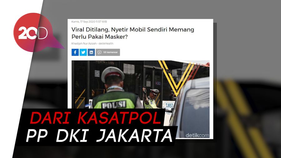 Penjelasan soal Viral Wajib Bermasker Meski Nyetir Mobil Sendiri