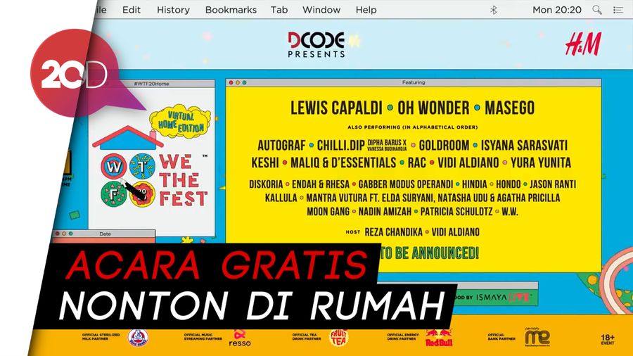 We The Fest 2020 Virtual Home Edition Day 2: Lewis Capaldi hingga Kunto Aji
