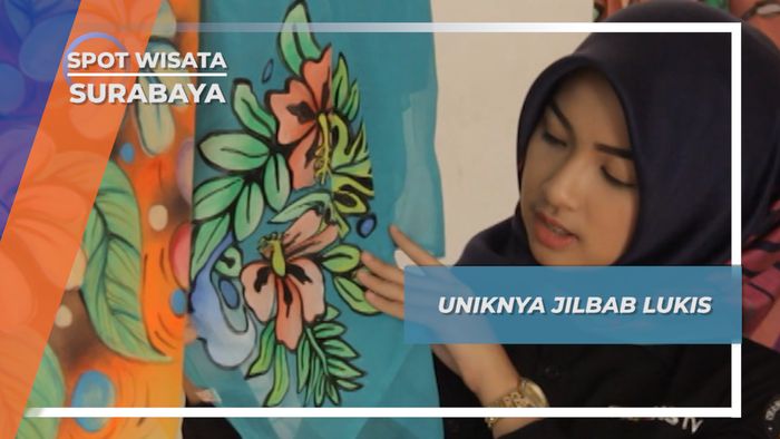 Busana Muslim Kekinian dengan Jilbab Lukis