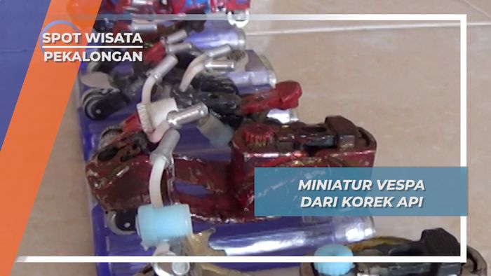 Miniatur Vespa dari Korek Api, Pekalongan