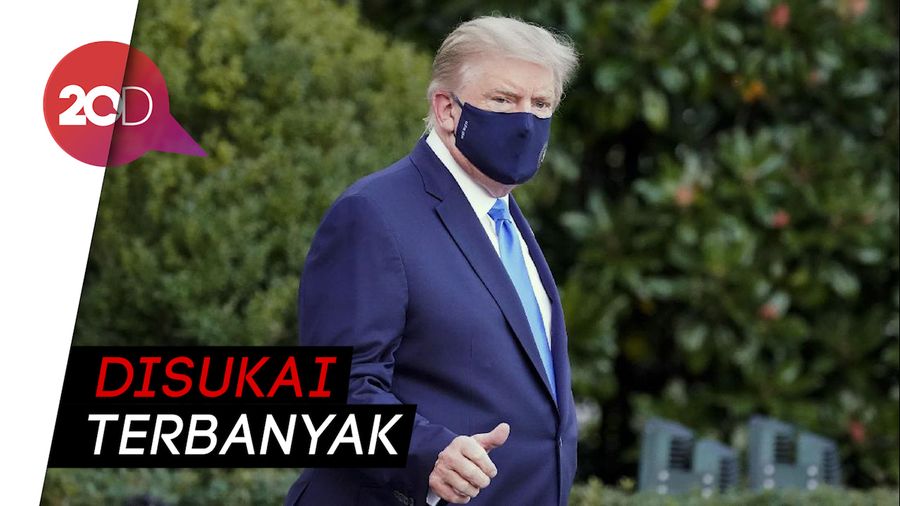 Kicauan Donald Trump Positif Corona Pecahkan Rekor