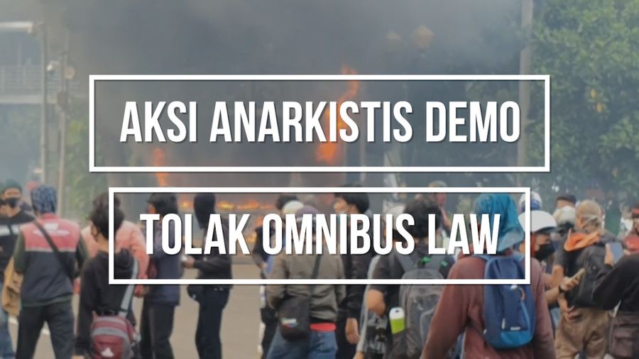 Titik-titik Demo Ricuh Tolak UU Cipta Kerja di Indonesia 