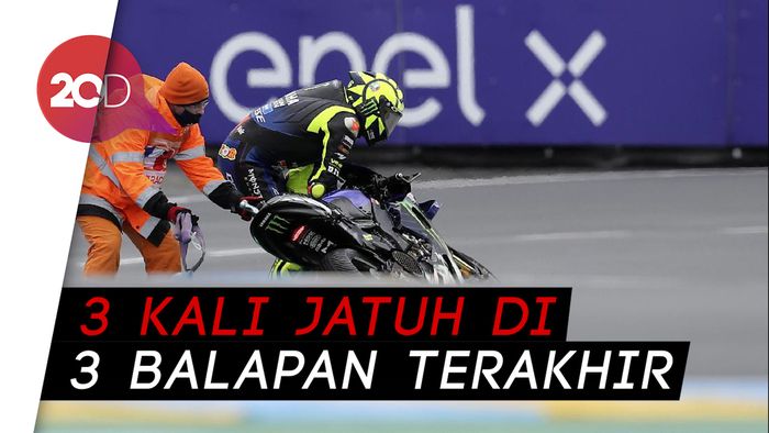 Bayang-bayang Hat-trick Jatuh Rossi Jelang MotoGP Aragon