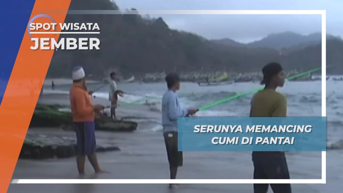 Memancing Cumi di Pantai Jember, Kegiatan Seru Sore Hari