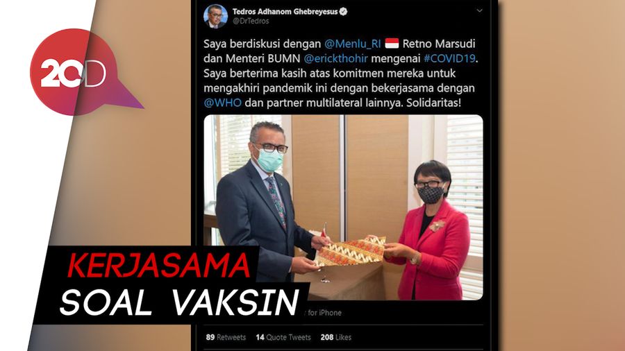 Bos WHO Puji Langkah Pemerintah RI Hadapi Pandemi Corona