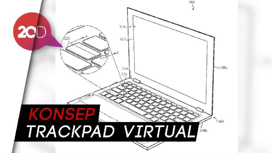 Sketsa MacBook Tanpa Trackpad Impian Apple