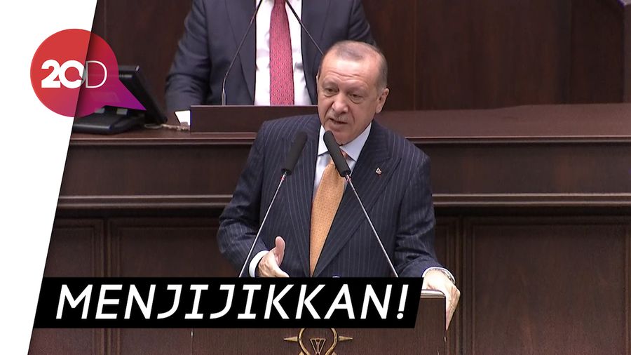 Kecaman Erdogan Soal Karikatur Cabul Dirinya Buatan Charlie Hebdo