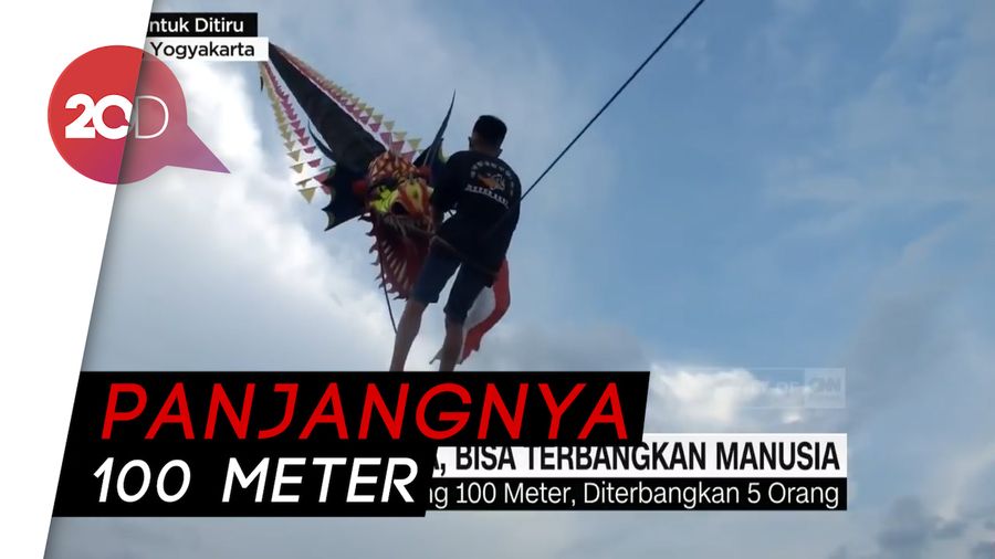 Wow! Layang-layang Naga Ini Bisa Terbangkan Orang