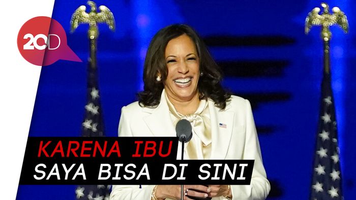 Kamala Harris Sebut Nama Ibunya di Pidato Kemenangan Wapres AS