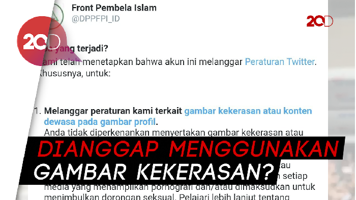 Twitter Disebut Kunci Akun @DPPFPI_ID karena Pakai Logo FPI