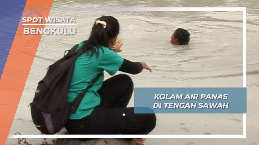 Kolam Sumber Mata Air Panas di Tengah Sawah Lubuk Resam Bengkulu