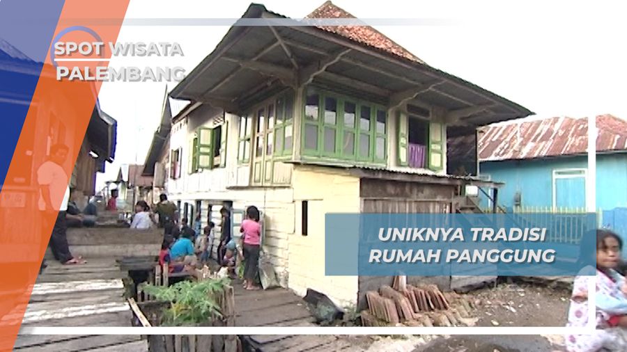 Keseharian Kehidupan Rumah Panggung di Atas Sungai Musi Palembang