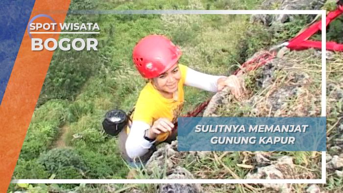 Sulitnya Memanjat Tebing Gunung Kapur Ciampea Bogor