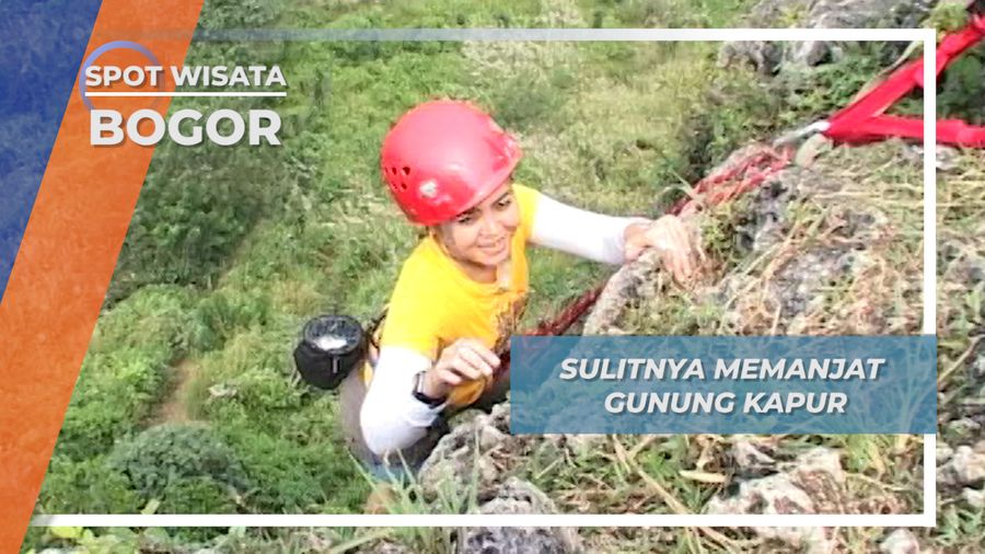Sulitnya Memanjat Tebing Gunung Kapur Ciampea Bogor
