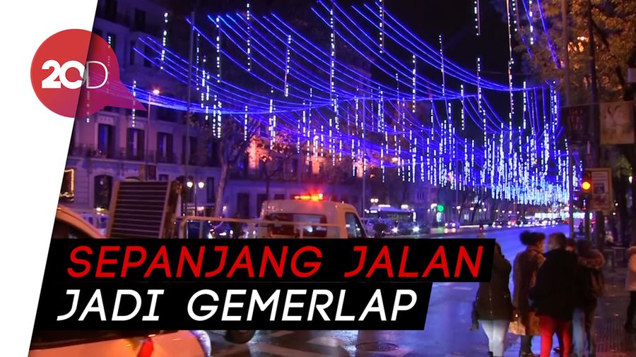Sambut Natal, Madrid Terangi Kota dengan 10 Juta LED