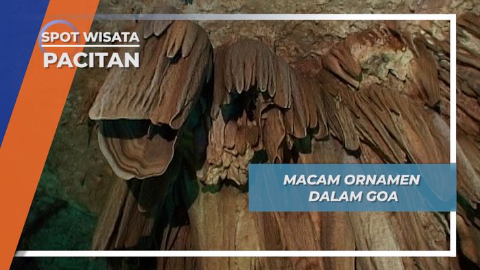 Macam-macam Ornamen berbagai bentuk dalam Gua, Pacitan