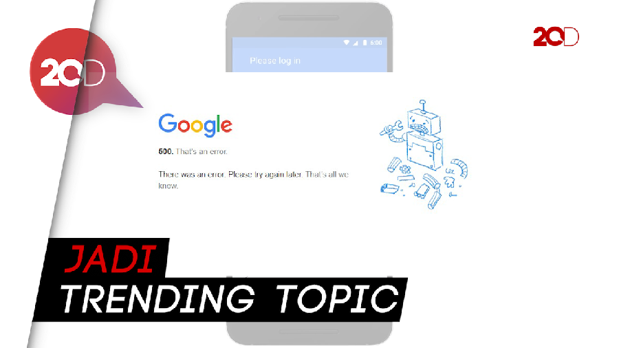 Layanan Google Tumbang, Gmail hingga YouTube!